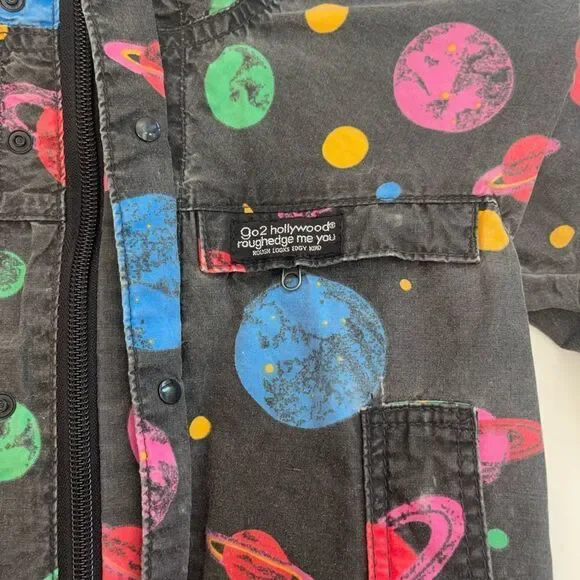 100% Cotton Toddlers Planet Jacket W/ Hoodie Check Size